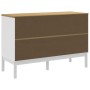 Cómoda cajonera FLORO madera maciza de pino blanco de vidaXL, Cajoneras - Ref: Foro24-374012, Precio: 188,71 €, Descuento: %