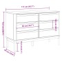Cómoda cajonera FLORO madera maciza de pino blanco de vidaXL, Cajoneras - Ref: Foro24-374012, Precio: 188,71 €, Descuento: %