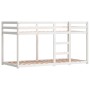 Litera con cortinas madera maciza pino blanco y negro 90x190 cm de vidaXL, Camas y somieres - Ref: Foro24-3284030, Precio: 18...