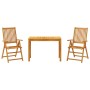 Juego de comedor de jardín 3 piezas madera maciza de acacia de vidaXL, Conjuntos de jardín - Ref: Foro24-3295254, Precio: 275...