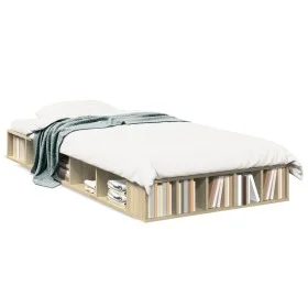Estructura de cama madera de ingeniería roble Sonoma 90x190 cm de vidaXL, Camas y somieres - Ref: Foro24-3280526, Precio: 116...