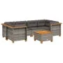 7-piece garden sofa set with gray synthetic rattan cushions by vidaXL, Garden sets - Ref: Foro24-3261744, Price: 569,21 €, Di...