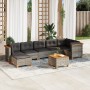 Set de sofás de jardín 8 pzas y cojines ratán sintético gris de vidaXL, Conjuntos de jardín - Ref: Foro24-3261930, Precio: 53...