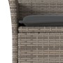 Set comedor jardín 3 pzas y cojines ratán sintético vidrio gris de vidaXL, Conjuntos de jardín - Ref: Foro24-3278621, Precio:...