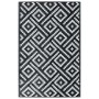 Alfombra de exterior PP blanco y negro 190x290 cm de vidaXL, Protectores para exterior - Ref: Foro24-368574, Precio: 60,14 €,...
