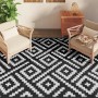 Alfombra de exterior PP blanco y negro 190x290 cm de vidaXL, Protectores para exterior - Ref: Foro24-368574, Precio: 60,14 €,...