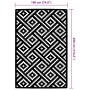 Alfombra de exterior PP blanco y negro 190x290 cm de vidaXL, Protectores para exterior - Ref: Foro24-368574, Precio: 60,14 €,...