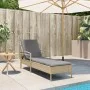 Lounger with beige synthetic rattan cushion 63x200x81 cm by vidaXL, Loungers - Ref: Foro24-368302, Price: 159,16 €, Discount: %