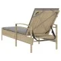 Lounger with beige synthetic rattan cushion 63x200x81 cm by vidaXL, Loungers - Ref: Foro24-368302, Price: 159,16 €, Discount: %