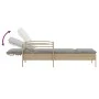 Lounger with beige synthetic rattan cushion 63x200x81 cm by vidaXL, Loungers - Ref: Foro24-368302, Price: 159,16 €, Discount: %