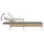 Tumbona con cojín ratán sintético beige 63x200x81 cm de vidaXL, Tumbonas - Ref: Foro24-368302, Precio: 162,67 €, Descuento: %