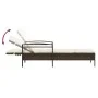 Tumbona con cojín ratán sintético marrón 63x200x81 cm de vidaXL, Tumbonas - Ref: Foro24-368300, Precio: 165,79 €, Descuento: %