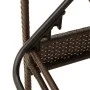 Tumbona con cojín ratán sintético marrón 63x200x81 cm de vidaXL, Tumbonas - Ref: Foro24-368300, Precio: 165,79 €, Descuento: %