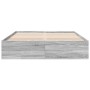 Estructura de cama madera de ingeniería gris Sonoma 150x200 cm de vidaXL, Camas y somieres - Ref: Foro24-3281012, Precio: 131...