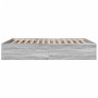 Estructura de cama madera de ingeniería gris Sonoma 150x200 cm de vidaXL, Camas y somieres - Ref: Foro24-3281012, Precio: 131...