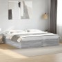 Estructura de cama madera de ingeniería gris Sonoma 200x200 cm de vidaXL, Camas y somieres - Ref: Foro24-3280991, Precio: 144...