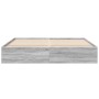 Estructura de cama madera de ingeniería gris Sonoma 200x200 cm de vidaXL, Camas y somieres - Ref: Foro24-3280991, Precio: 144...