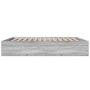 Estructura de cama madera de ingeniería gris Sonoma 200x200 cm de vidaXL, Camas y somieres - Ref: Foro24-3280991, Precio: 144...