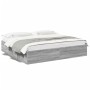 Estructura de cama madera de ingeniería gris Sonoma 180x200 cm de vidaXL, Camas y somieres - Ref: Foro24-3280998, Precio: 137...