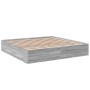 Estructura de cama madera de ingeniería gris Sonoma 180x200 cm de vidaXL, Camas y somieres - Ref: Foro24-3280998, Precio: 137...