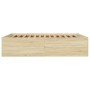 Estructura de cama madera de ingeniería roble Sonoma 150x200 cm de vidaXL, Camas y somieres - Ref: Foro24-3280918, Precio: 14...