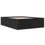 Black engineered wood bed frame 140x200 cm by vidaXL, Beds and slatted bases - Ref: Foro24-3280924, Price: 146,49 €, Discount: %