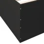 Black engineered wood bed frame 140x200 cm by vidaXL, Beds and slatted bases - Ref: Foro24-3280924, Price: 146,49 €, Discount: %