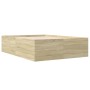Estructura de cama madera de ingeniería roble Sonoma 140x190 cm de vidaXL, Camas y somieres - Ref: Foro24-3280939, Precio: 14...