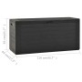 Caja de almacenamiento de jardín gris antracita 116x44x55 cm de vidaXL, Cajas de almacenaje para exteriores - Ref: Foro24-494...