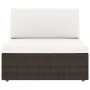 Juego de muebles de jardín 2 piezas ratán sintético marrón de vidaXL, Sofás modulares de exterior - Ref: Foro24-49512, Precio...