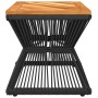 Mesa de centro base de alambre madera acacia negro 38x38x38 cm de vidaXL, Mesas de jardín - Ref: Foro24-365636, Precio: 67,38...