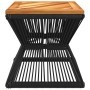 Mesa de centro base de alambre madera acacia negro 38x38x38 cm de vidaXL, Mesas de jardín - Ref: Foro24-365636, Precio: 67,38...