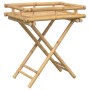 Mesa bandeja plegable bambú 60x40x68 cm de vidaXL, Bandejas - Ref: Foro24-366455, Precio: 59,73 €, Descuento: %
