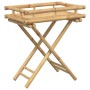 Mesa bandeja plegable bambú 60x40x68 cm de vidaXL, Bandejas - Ref: Foro24-366455, Precio: 59,73 €, Descuento: %