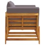 Banco de jardín con cojines 2 en 1 madera maciza de acacia de vidaXL, Bancos de jardín - Ref: Foro24-367580, Precio: 328,60 €...
