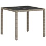 Set comedor jardín 3 pzas y cojines ratán PE vidrio gris claro de vidaXL, Conjuntos de jardín - Ref: Foro24-3278573, Precio: ...