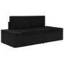 Sofá seccional de 2 plazas de ratán sintético negro de vidaXL, Sofás modulares de exterior - Ref: Foro24-49505, Precio: 200,7...