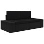 Sofá seccional de 2 plazas de ratán sintético negro de vidaXL, Sofás modulares de exterior - Ref: Foro24-49505, Precio: 190,9...