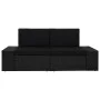 Sofá seccional de 2 plazas de ratán sintético negro de vidaXL, Sofás modulares de exterior - Ref: Foro24-49505, Precio: 200,7...