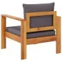 Sillón de jardín con cojines madera maciza de acacia de vidaXL, Sofás modulares de exterior - Ref: Foro24-367627, Precio: 102...