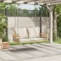 Banco columpio con cojines ratán sintético beige 109x62x40 cm de vidaXL, Bancos de jardín - Ref: Foro24-368148, Precio: 128,8...