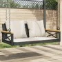 Schaukelbank mit schwarzen synthetischen Rattankissen 109x62x40 cm von vidaXL, Gartenbänke - Ref: Foro24-368155, Preis: 122,5...