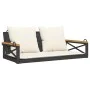 Swing bench with black synthetic rattan cushions 109x62x40 cm by vidaXL, garden benches - Ref: Foro24-368155, Price: 122,50 €...
