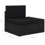 Sofá seccional de 2 plazas de ratán sintético negro de vidaXL, Sofás modulares de exterior - Ref: Foro24-49505, Precio: 190,9...