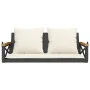 Schaukelbank mit schwarzen synthetischen Rattankissen 109x62x40 cm von vidaXL, Gartenbänke - Ref: Foro24-368155, Preis: 122,5...
