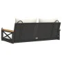 Schaukelbank mit schwarzen synthetischen Rattankissen 109x62x40 cm von vidaXL, Gartenbänke - Ref: Foro24-368155, Preis: 122,5...