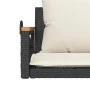 Schaukelbank mit schwarzen synthetischen Rattankissen 109x62x40 cm von vidaXL, Gartenbänke - Ref: Foro24-368155, Preis: 122,5...