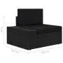 Sofá seccional de 2 plazas de ratán sintético negro de vidaXL, Sofás modulares de exterior - Ref: Foro24-49505, Precio: 200,7...