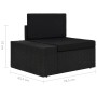 Sofá seccional de 2 plazas de ratán sintético negro de vidaXL, Sofás modulares de exterior - Ref: Foro24-49505, Precio: 190,9...
