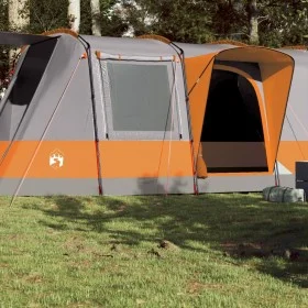 Tienda de camping con túnel 4 personas impermeable gris naranja de vidaXL, Tiendas de campaña - Ref: Foro24-94630, Precio: 28...